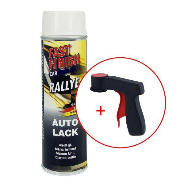 Fastfinish Fast Finish Rally Vernice Bianca Lucida 500 Ml. + 1 Impugnatura Per Bomboletta Spray-image