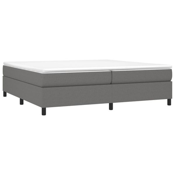 Vidaxl Struttura Letto A Molle Insacchettate Grigio Scuro 200X200 Cm Tessuto-image