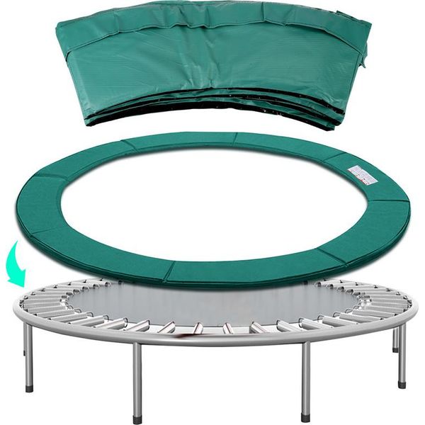 Copertura Per Bordo Trampolino Jiubiaz, Accessori Per Trampolino, Copertura Per Molle, Protezione Per Bordo, Tappetino Di Sicurezza, Resistente Ai Raggi Uv, Verde, Ø 426 Cm-image
