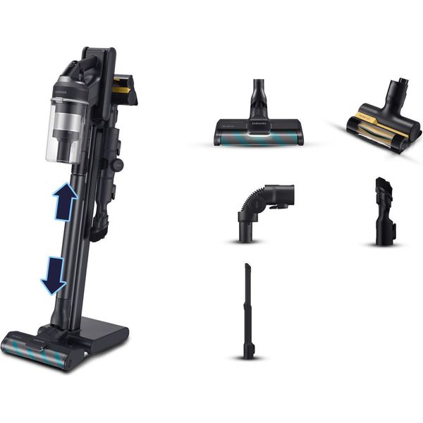 Samsung VS20C955CTK, Aspirapolvere A Bastone 2 In 1, Senza Sacco, Nero, Rettangolare, A Secco, Multiciclonico-image