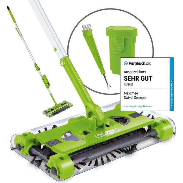 Scopa Elettrica Swivel Sweeper G2 + Batteria Di Ricambio - Senza Fili E Ricaricabile - Limegreen-image
