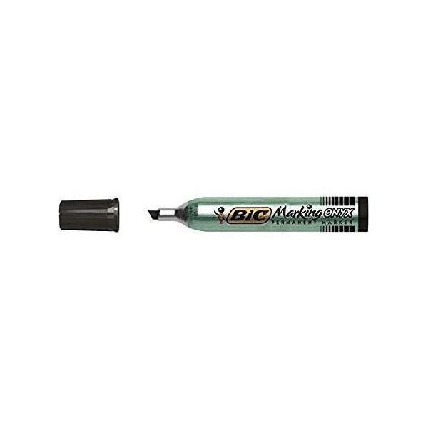 Bic Marking Onyx 1591 Marcatore Permanente Punta Smussata Nero 12 Pz-image