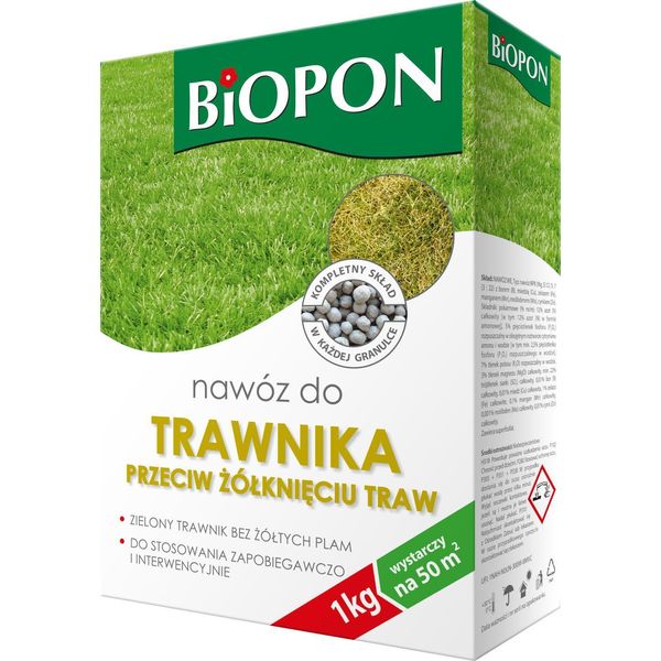 Biopon Concime Per Prato Contro L'ingiallimento 1KG-image