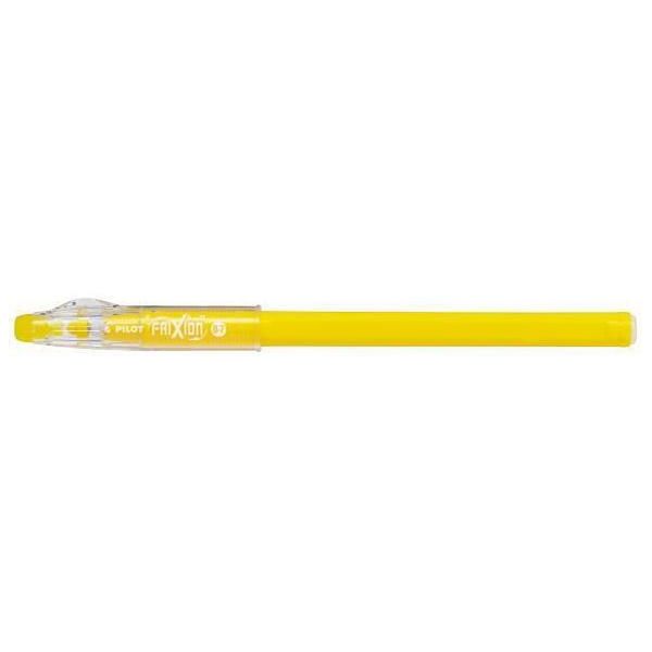 Pilot Frixion Ball Stick Penna In Gel Con Cappuccio Medio Giallo 12 Pz-image