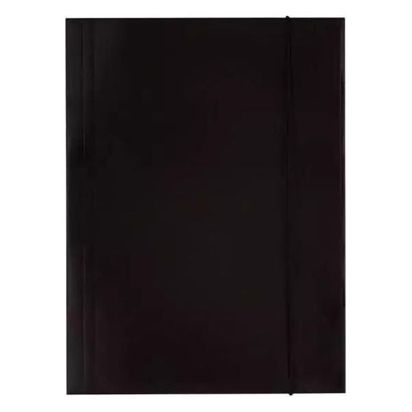 Cartella In Cartone A4 Con Elastico Nero 300G D.Rect-image