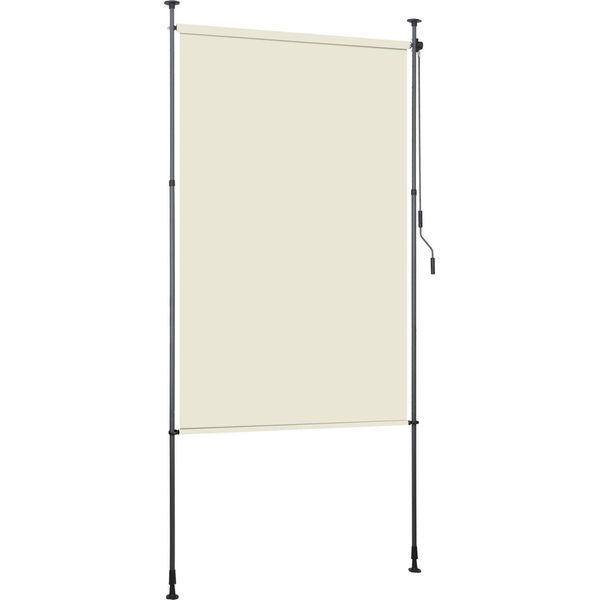 Aopunly Tenda Verticale A Rullo Per Esterni 150 X 270 Cm Tenda A Rullo Per Balconi Con Manovella Schermo Privacy Tenda Verticale Senza Foratura Protezione Solare Protezione Dal Vento Crema-image