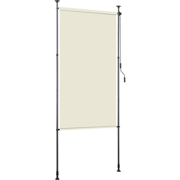 Aopunly Tenda Verticale A Rullo Per Esterni 120 X 270 Cm Tenda A Rullo Per Balconi Con Manovella Schermo Privacy Tenda Verticale Senza Foratura Protezione Solare Protezione Dal Vento Crema-image