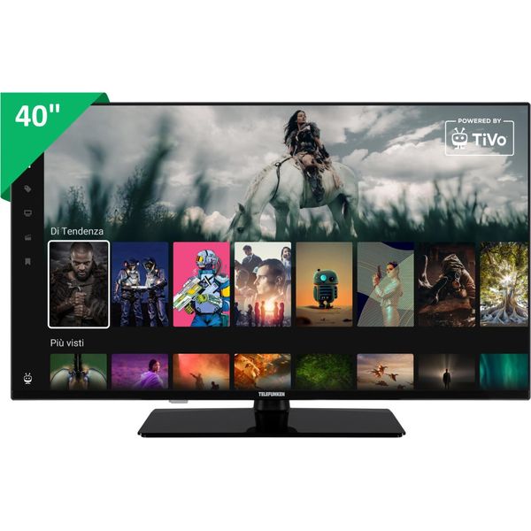 Telefunken TE40750B45I2KT Tv 101,6 Cm 40 Pollici Smart Tv Wi-Fi Nero 250 Cd/M2-image