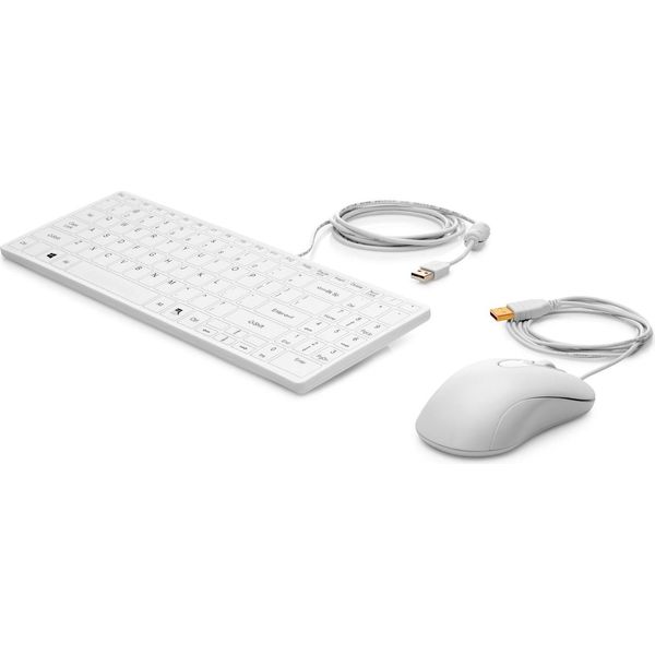 Hp Usb Keyboard And Mouse Healthcare Edition Tastiera Mouse Incluso Bianco-image