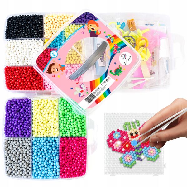 Perline D'acqua La Manuli - Set Creativo Per Bambini, Per Creare Con L'acqua, Giocattolo Sicuro + Accessori-image
