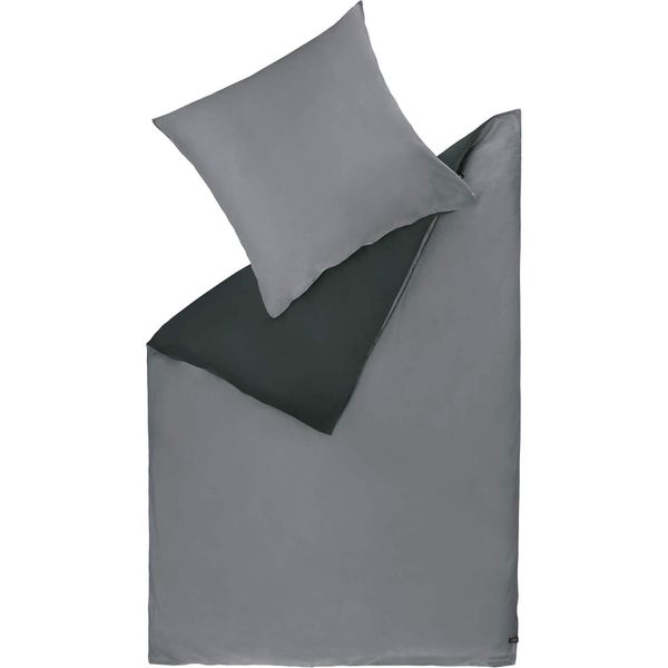 SchÖNer Wohnen Biancheria Da Letto Play-B Colore Antracite Dimensioni 155X220+80X80-image