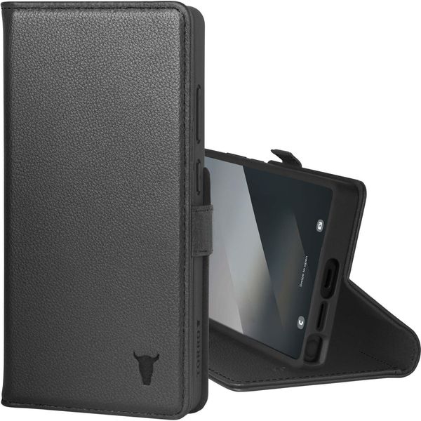Torro Custodia In Pelle Per Galaxy S25 Ultra (Con Funzione Stand) - Nero-image