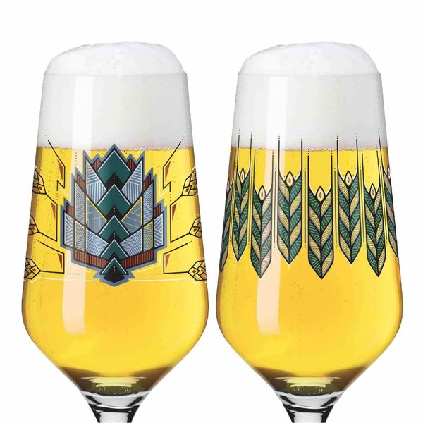 Ritzenhoff Bierglas 2Er-Set Brauchzeit F23, Andreas Preis, Kristallglas, 374 Ml, 6201001-image
