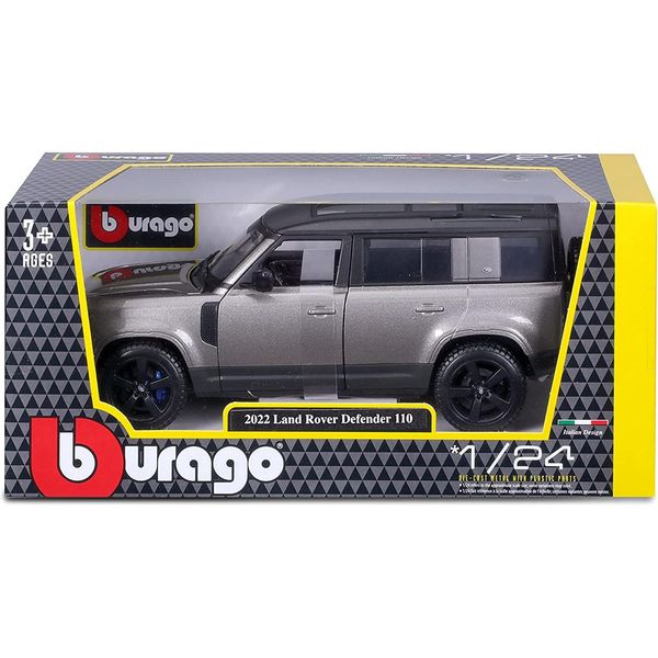 Bburago 18-21101 - Modellino Di Auto - Land Rover Defender '22 (Argento, Scala 1:24) Modello Di Auto Giocattolo-image