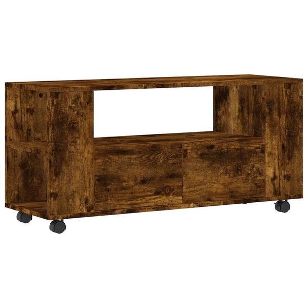 Syfax™ Mobile Tv Rovere Fumo 102X34,5X43 Cm In Legno Multistrato-image