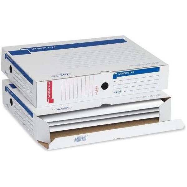 Sei Rota 673205 Scatola Per La Conservazione Di Documenti Cartoncino, Pvc Blu, Bianco-image