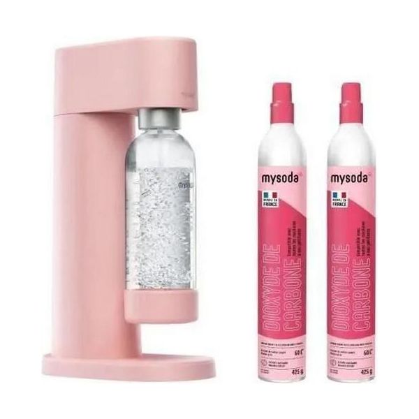 Gasatore D'acqua + 1 Bottiglia + 2 Bombole Extra Mysoda P2C-Wd002F-Lp-image