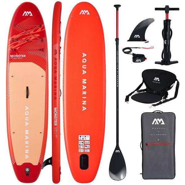Tavola Sup Aqua Marina Monster 12'0" 2026 Sky Glider | Con Sedile Da Kayak | Fino A 170 Kg"-image