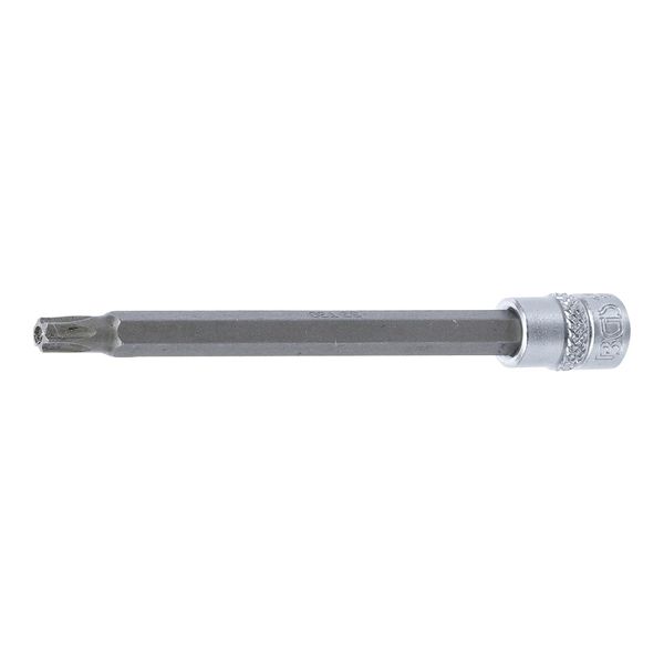 BGS Bit-Einsatz 4203, LäNge 100 Mm, Antrieb Innenvierkant 6,3 Mm (1/4"), T-Profil (FüR Tx) Mit Bohrung T30 ; BGS Technic)-image