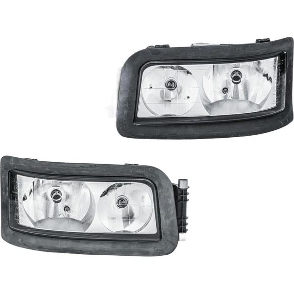 Set Fari Principali Sinistro Destro 24 V H7/H7 W5W Alogeni Hella Per Man Tgs E Altri Modelli-image