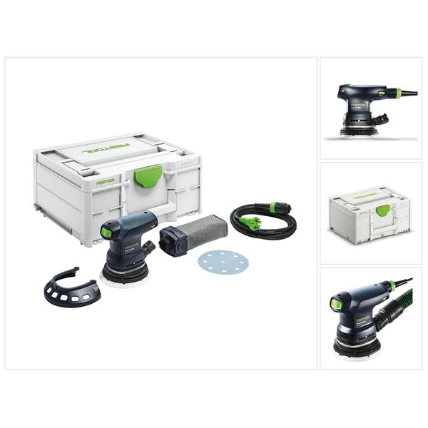 Festool Ets 125 Req-Plus Levigatrice Orbitale 250 W / 125 Mm In Valigetta Systainer + Accessori ( 574636 ) - Successore Del 574636-image
