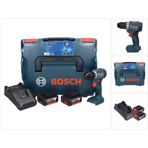 Bosch Professional 06019K3204 Set Di Trapani Avvitatori A Batteria Bosch Professional Gsr 18V-45 18,0 V, Con 2 Batterie Ricaricabili-image