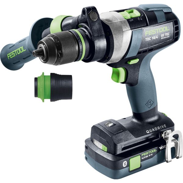 Trapano Avvitatore A Batteria Festool Quadrive Tdc 18/4 5,0/4,0 I-Plus-image