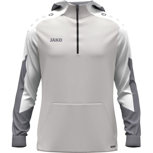 Jako Unisex Zip Hoodie Dynamic - 6770, Colore:Grigio Chiaro/Bianco/Grigio, Taglia:Xl-image