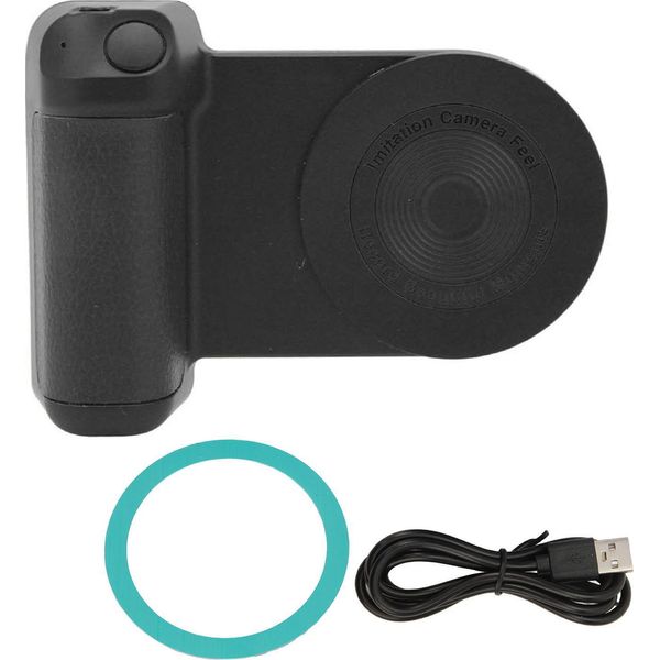 Impugnatura Magnetica Per Fotocamera Supporto Bluetooth Caricatore Wireless Supporto Per Smartphone Per Registrazioni Video Vlog Nero-image