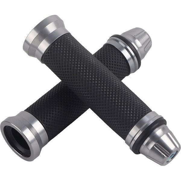 Manubrio In Gomma Per Moto Cnc In Alluminio Per 7/8" Handbike Bicicletta - Titanio"-image