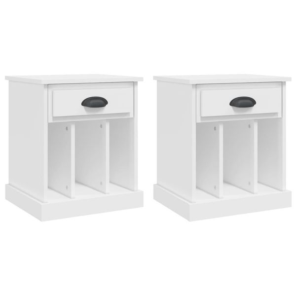 Syfax™ Comodini 2 Pz Bianchi 43X36X50 Cm-image