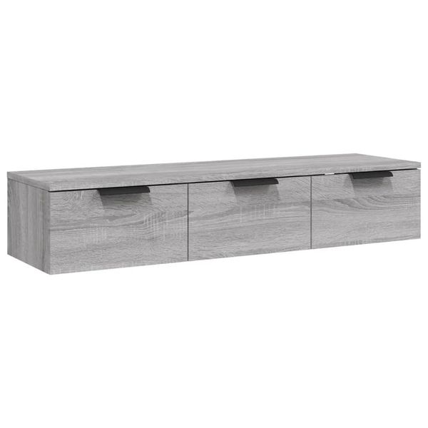 Syfax™ Armadietto A Muro Grigio Sonoma 102X30X20 Cm Legno Multistrato-image