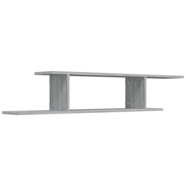 Syfax™ Scaffale Tv Parete Grigio Sonoma 125X18X23 Cm Legno Multistrato-image