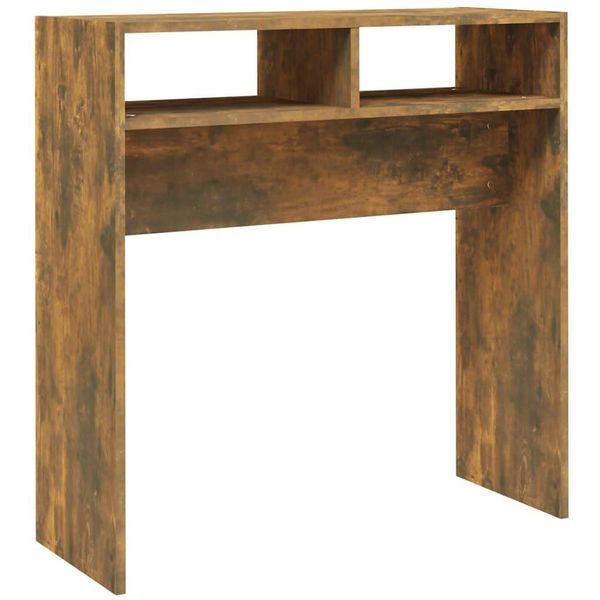 Tavolo Consolle In Rovere Fumé 78X30X80 Cm Materiale A Base Di Legno-image