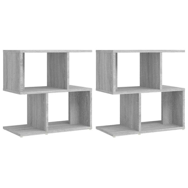 Syfax™ Comodini Grigio Sonoma 2Pz 50X30X51,5 Cm In Legno Multistrato-image