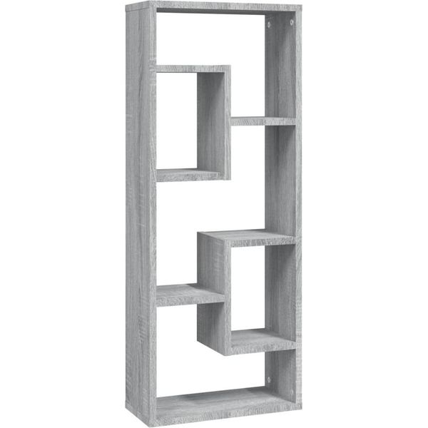 Syfax™ Mensola A Muro Grigio Sonoma 36X16X90 Cm In Legno Multistrato-image