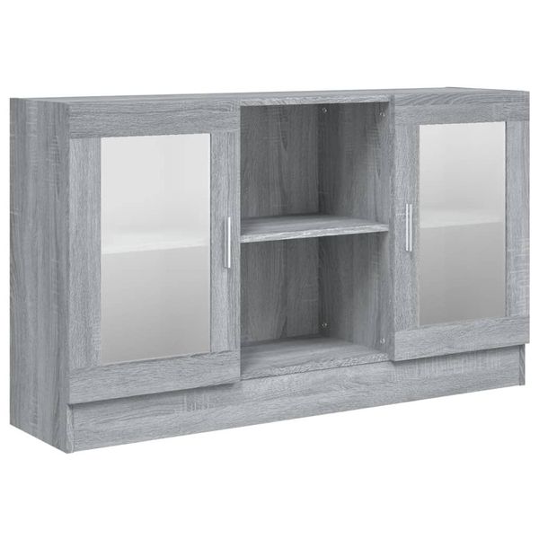 Syfax™ Mobile Vetrina Grigio Sonoma 120X30,5X70 Cm Legno Multistrato-image