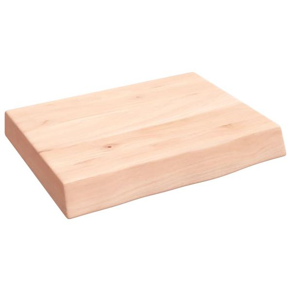 Syfax™ Ripiano A Parete 40X30X(2-6) Cm Massello Rovere Non Trattato-image