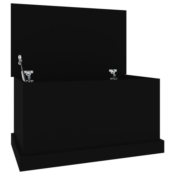 Syfax™ Contenitore Portaoggetti Nero 70X40X38 Cm Legno Multistrato-image