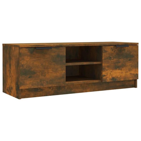 Syfax™ Mobile Tv Rovere Fumo 102X35X36,5 Cm In Legno Multistrato-image