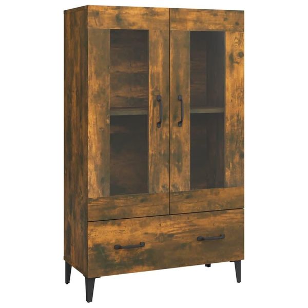 Syfax™ Credenza Rovere Fumo 70X31X115 Cm In Legno Multistrato-image