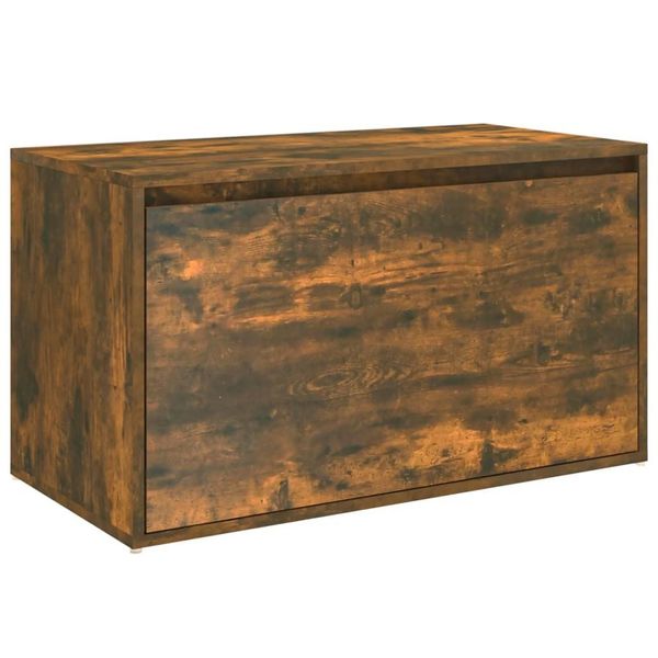 Syfax™ Panca Da Ingresso 80X40X45 Cm Rovere Fumo In Legno Multistrato-image