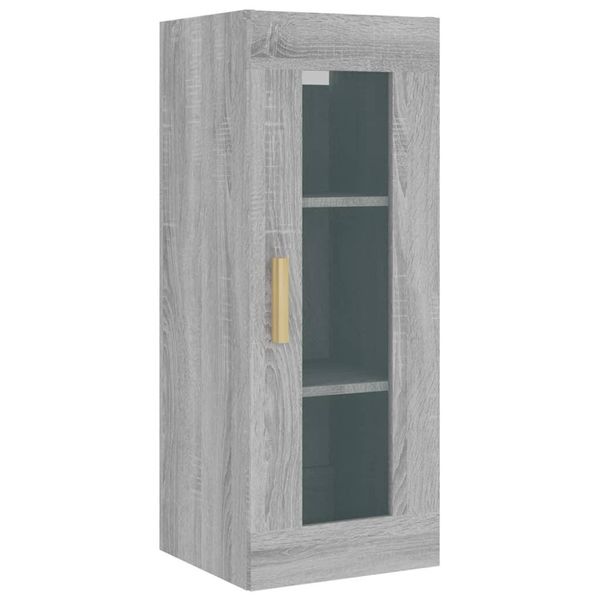 Syfax™ Armadietto Pensile A Parete Grigio Sonoma 34,5X34X90 Cm-image