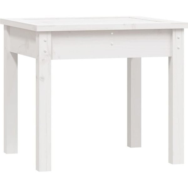 Syfax™ Panca Da Giardino Bianca 50X44X45 Cm Legno Massello Di Pino-image