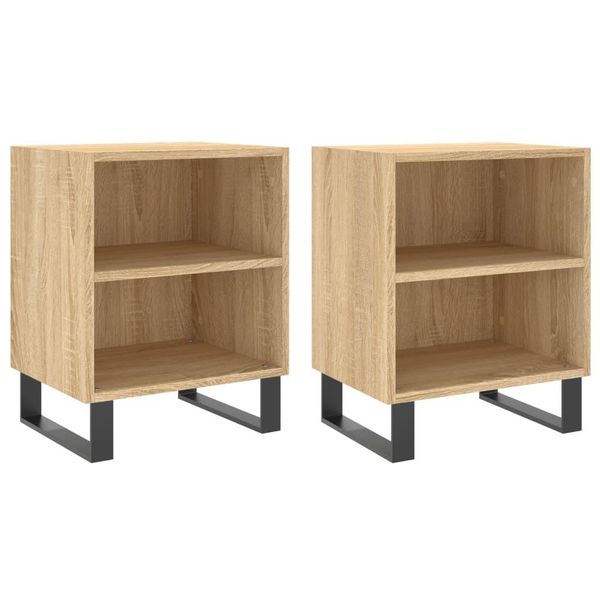 Syfax™ Comodini 2 Pz Rovere Sonoma 40X30X50 Cm In Legno Multistrato-image