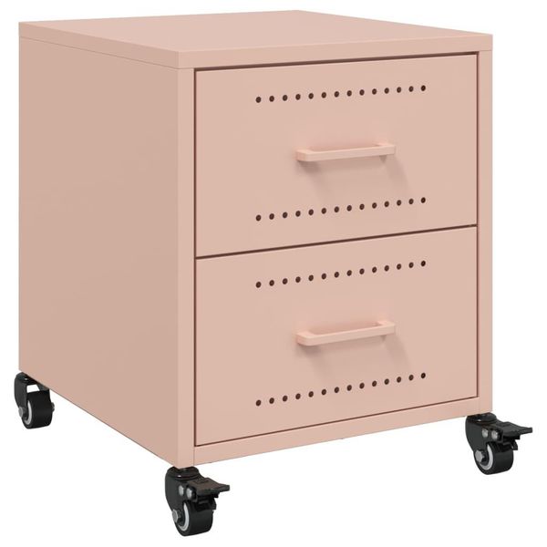 Syfax™ Comodino Rosa 36X39X43,5 Cm In Acciaio-image