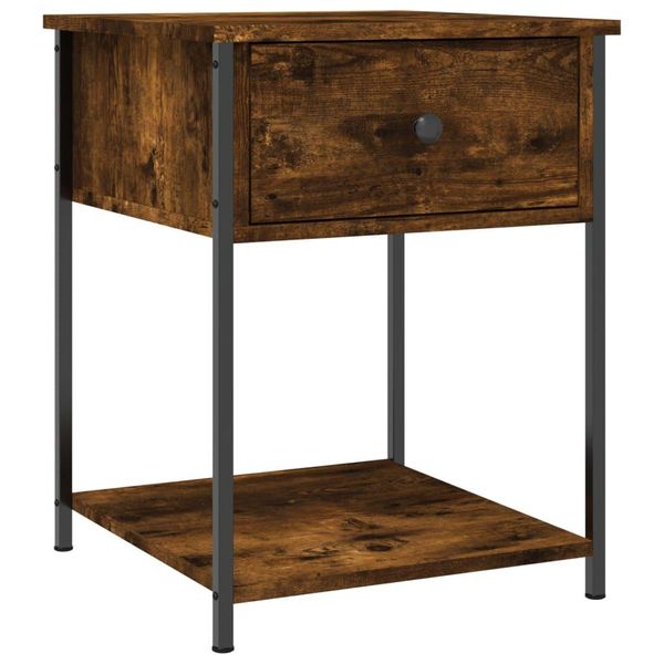 Syfax™ Comodino Rovere Fumo 44X45X58 Cm In Legno Multistrato-image