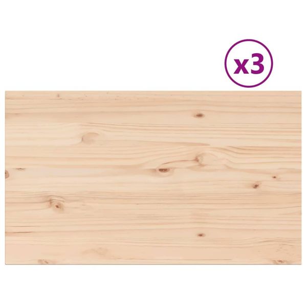 Syfax™ Piani Tavolo 3 Pz 80X47X1,7 Cm Rettangolare Legno Massello Pino-image