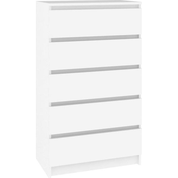 Syfax™ Cassettiera Bianca 60X36X103 Cm In Legno Multistrato-image