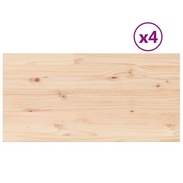 Syfax™ Piani Tavolo 4 Pz 100X50X2,5Cm Rettangolare Legno Massello Pino-image